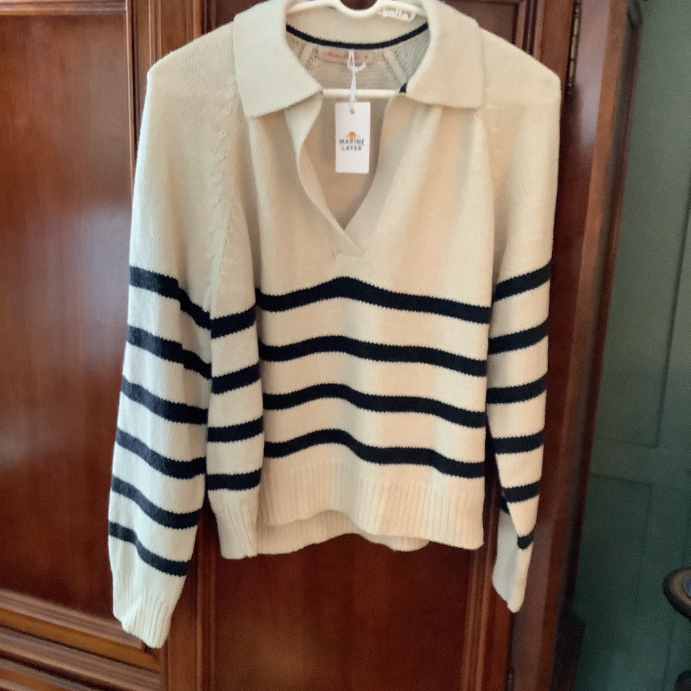 Marine Layer Berkeley Sweater Polo size M